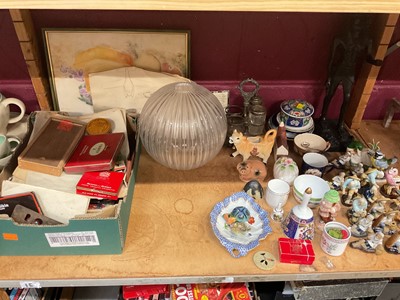 Lot 600 - Collection of ceramic ornaments, ephemera and sundry items.