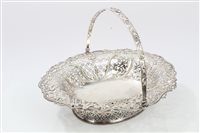 Lot 520 - George V Silverer bread basket of flared oval...