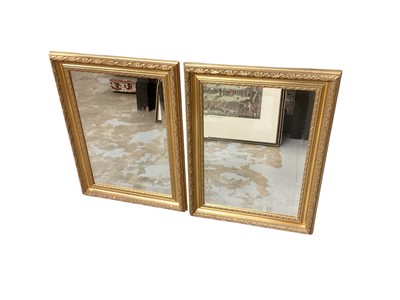 Lot 572 - Pair of bevelled wall mirrors in gilt frames - 50cm by 64.5cm, another gilt framed mirror and various pictures and prints.