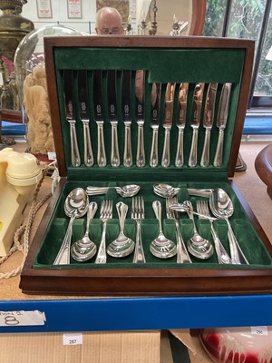 Lot 204 - Canteen George Butler silver plated cutlery