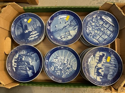 Lot 674 - Collection of various Royal Copenhagen collectors plates (1 box)