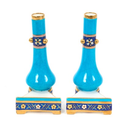 Lot 32 - Pair of Mintons menu holders in the style of Dr. Christopher Dresser