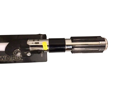 Lot 45 - Master Replicas Star Wars Lightsabers, with stands (2)