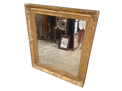 Lot 733 - Large gilt framed bevelled glass wall mirror, 62.5 x 74cm