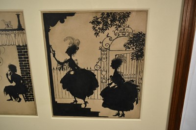 Lot 1341 - Arthur Rackham (1867-1939) pen and ink illustrations - 'The ugly sisters return to Cinderella', one signed, 22cm x 18cm, mounted and framed as one