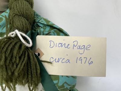 Lot 678 - Rag doll made by Dione Page .60cm high. Provenance: the vendor was friends with Dione Page and taught her children at school
