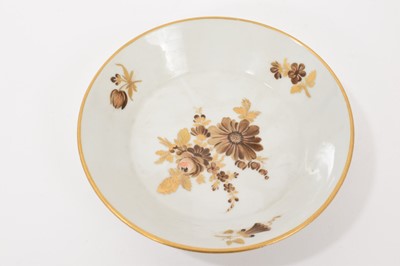 Lot 118 - Group of continental porcelain, including a Tournai plate, circa 1780, with moulded edge, painted in underglaze blue with flowers in the oriental style, together with a German cup and saucer pai...