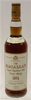 Lot 589 - Whisky - one bottle, The Macallan Aged 18...