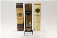 Lot 590 - Whisky - five bottles, Glenmorangie 10 year...