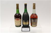 Lot 597 - Cognac - five bottles, Martell (3), Remy...