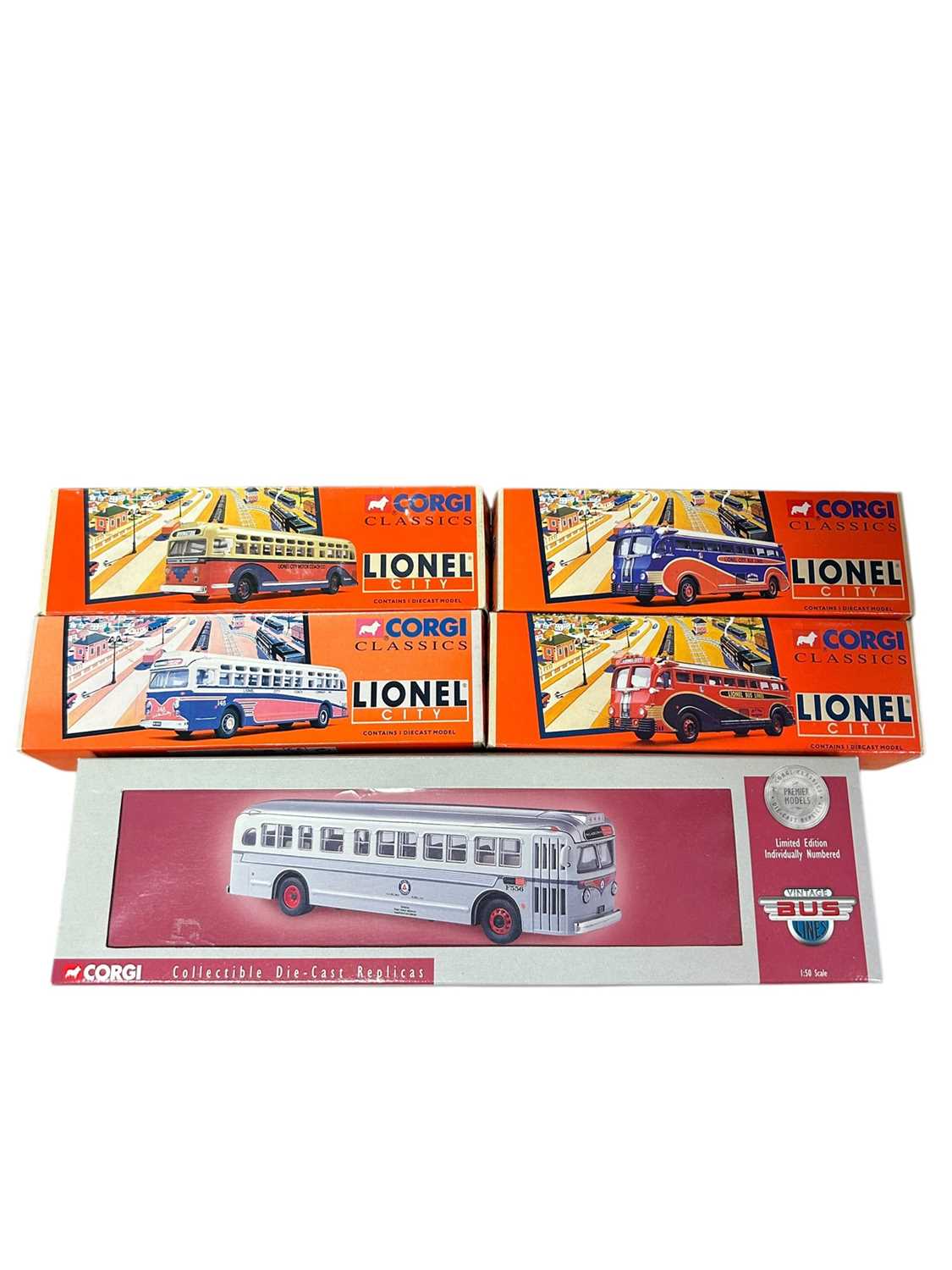 Lot 1846 - Corgi Classics diecast American Livery vintage buses, boxed (41)