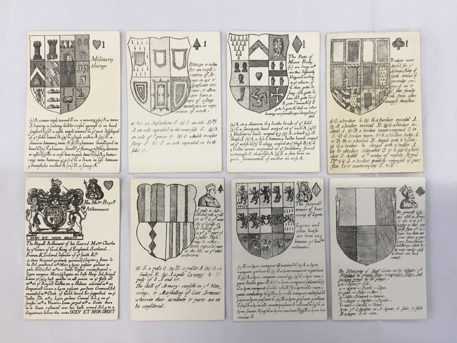 Lot 1075 - Worshipful Company 1888 'Special' deck of Heraldic playing do the year 1684
