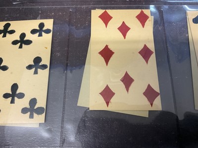 Lot 1077 - Scarce Karl Gerich 'Early English Pattern' deck of 52 playing cards, belivered to be his first...