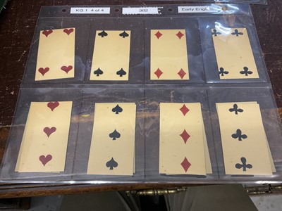 Lot 1077 - Scarce Karl Gerich 'Early English Pattern' deck of 52 playing cards, belivered to be his first...