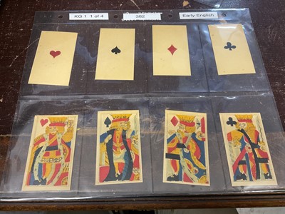Lot 1077 - Scarce Karl Gerich 'Early English Pattern' deck of 52 playing cards, belivered to be his first...