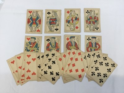Lot 1078 - Russian French suited Bezique standard pack of 36 playing cards, circa 1880, 'second sort'