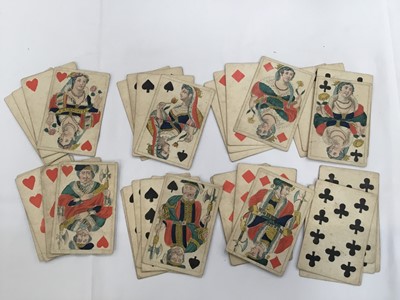 Lot 1079 - Deck of 51 Hamburg Pattern playing cards, circa 1835