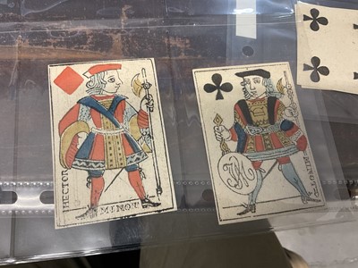 Lot 1080 - Rare deck of Paris Pattern 'Revolutionary' 'Corrected' playing cards, circa 1790