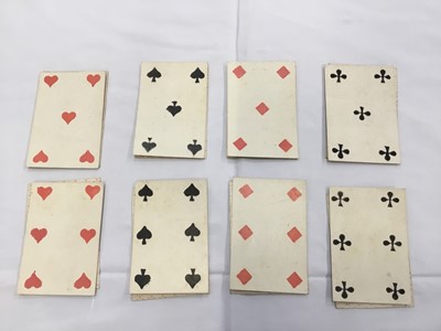 Lot 1081 - Complete deck of 52 Expatriate (or Belgian pattern family of the Paris pattern) playing cards