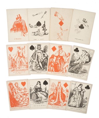 Lot 1083 - Complete set of Reynold's comic fortune telling cards, circa 1863