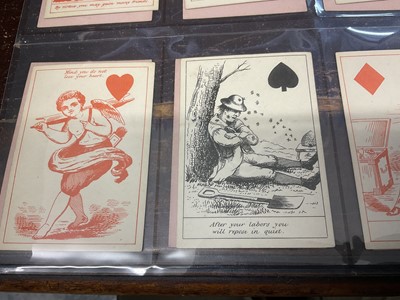 Lot 1083 - Complete set of Reynold's comic fortune telling cards, circa 1863