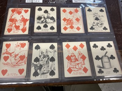 Lot 1083 - Complete set of Reynold's comic fortune telling cards, circa 1863