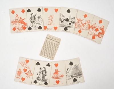 Lot 1083 - Complete set of Reynold's comic fortune telling cards, circa 1863
