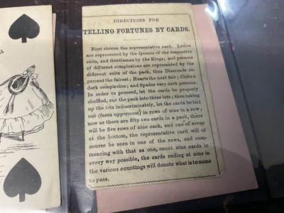 Lot 1083 - Complete set of Reynold's comic fortune telling cards, circa 1863