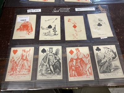 Lot 1083 - Complete set of Reynold's comic fortune telling cards, circa 1863
