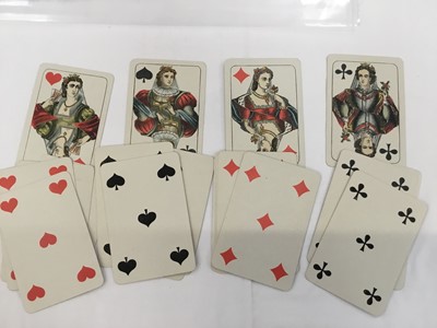 Lot 1086 - Complete deck of 52 Wust house pattern, type A playing cards by Goodall for Brazil