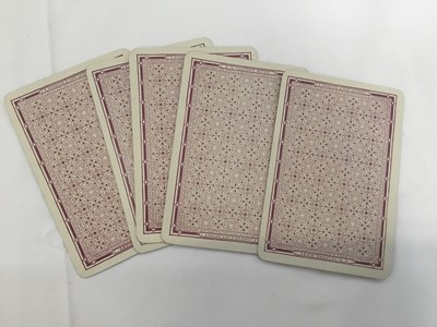 Lot 1086 - Complete deck of 52 Wust house pattern, type A playing cards by Goodall for Brazil