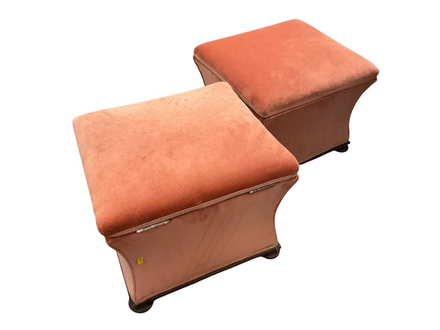 Lot 19 - Pair of box stools