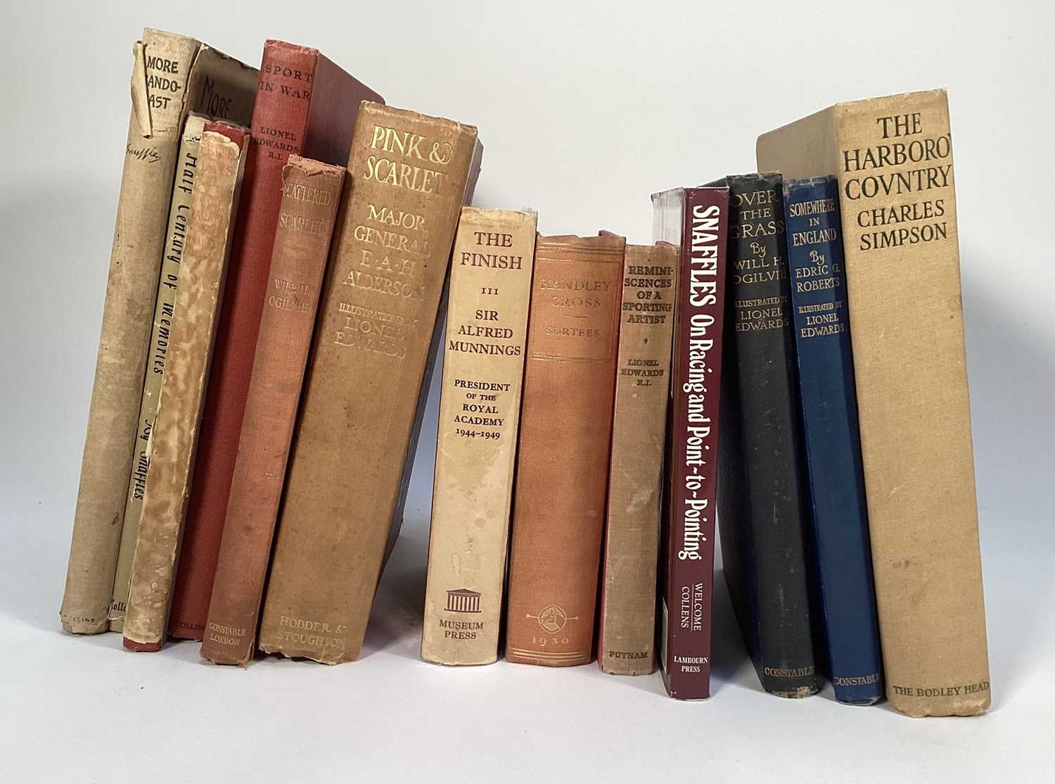 Lot 1141 - Group of sporting books to include Snaffles Red Letter Days, A Half Century of Memories and More Bandobast, Lionel Edwards illustrated volumes, Munnings and others (14)
