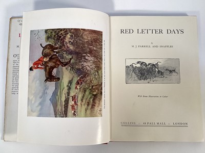 Lot 1141 - Group of sporting books to include Snaffles Red Letter Days, A Half Century of Memories and More Bandobast, Lionel Edwards illustrated volumes, Munnings and others (14)