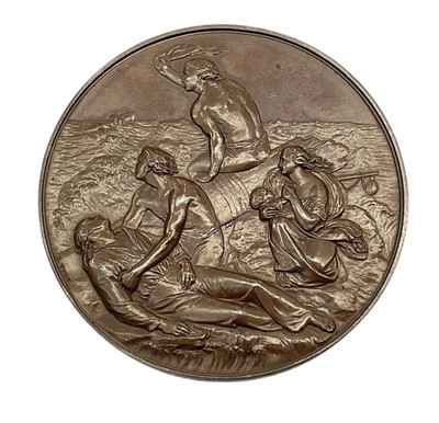 Lot Victorian Sea Gallantry Bronze Medal (58mm varient), EF, named to Joseph Moffat, wreck of the Schooner ''Phebe Lewis'' of Newport on the 1st April 1881. N.B. Joseph Moffat was awarded the...