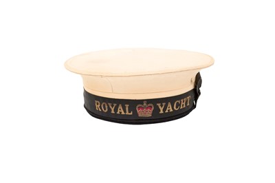 Lot 31 - The Royal Yacht Britannia original sailors' cap and related items
