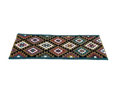 Lot 1496 - Maimana Kilim runner with central medallions