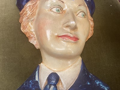 Lot 1147 - Senior Service Cigarettes painted plaster advertising sign in the form of a Royal Navy WREN