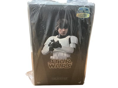 Lot 189 - Star Wars Hot Toys 1/6th Scale action figure 'Star Wars' Luke Skywalker (Stormtrooper disguise version), exclusive, boxed MMS304.