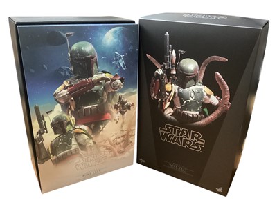 Lot 197 - Star Wars Hot Toys 1/6th Scale action figure 'Star Wars Return of The Jedi' Boba Fett (Deluxe Version) boxed, MMS313.