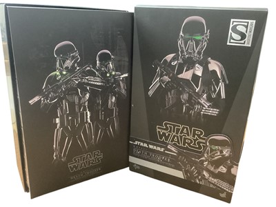 Lot 248 - Star Wars Hot Toys 1/6th Scale action figure (Exclusive) Death Trooper (black chrome version), boxed, MMS621.