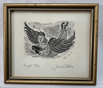 Lot 17 - James Dodds, two woodcut prints and limited edition book 'Essex Ballards' by Charles Edwin Benham and illustrated by Andrew Dodds
