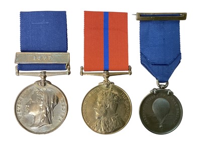 Lot Unusual Victorian and later Police Gallantry medal trip comprising Victorian Jubilee (Police) medal 1887, with 1897 clasp, City of London Police