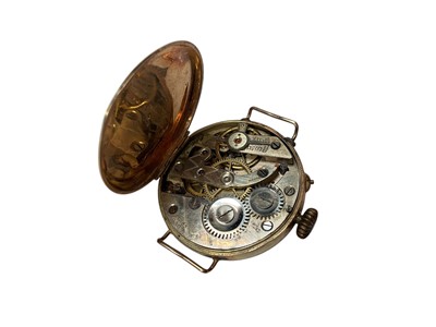 Lot 137 - 1920s Rolex 9ct gold cased wristwatch, together with another 9ct gold cased watch (2)