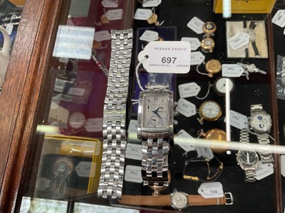 Lot 697 - Longines Dolce Vita stainless steel chronograph wristwatch