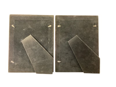 Lot 285 - Pair of contemporary silver photograph frames of rectangular form with easel back supports