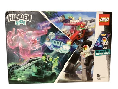 Lot 1853 - Two Lego Hidden Side El Fuego's Stunt Truck, boxed (one damaged) 70421