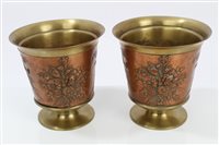 Lot 1119 - Pair of 19th century French brass and copper...