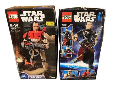 Lot 266 - Lego Star Wars Buildable Figures Chirrut Îmwe 75524, Baze Malbus 75525 & Sergeant Jen Eros 75119 (x2), all boxed (4)