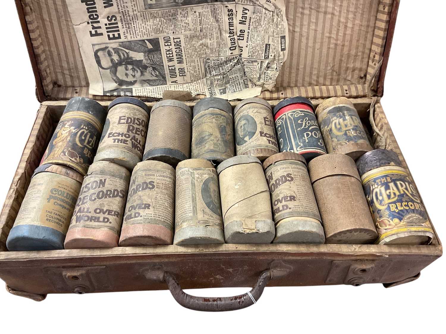 Lot 2204 - One box of Edison phonograph wax cylinders